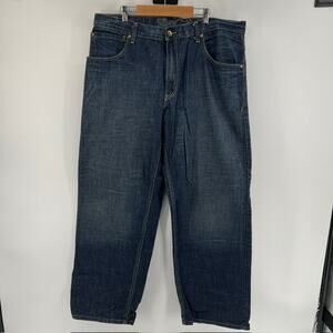 VTG Levi's Silver Tab Baggy Jeans Mens 36x32 (36x30) Dark Wash Y2K Streetwear